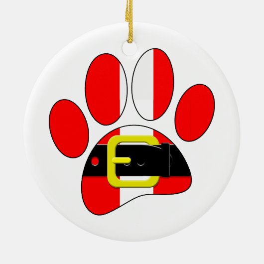 kersthond keramisch ornament (Achterkant)