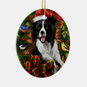 kersthond keramisch ornament (Rechts)