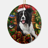 kersthond keramisch ornament (Links)