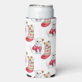 Kersthond & Kerstkat Seltzer Blikjeskoeler (Seltzer Achterkant)