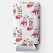 Kersthond & Kerstkat Seltzer Blikjeskoeler (Achterkant)