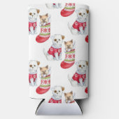Kersthond & Kerstkat Seltzer Blikjeskoeler (Voorkant)