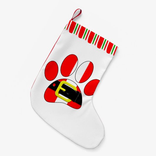 kersthond kleine kerstsok (Voorkant (Hangend))