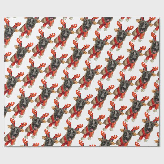 Kersthond Malinois Cadeaupapier (Vlak)