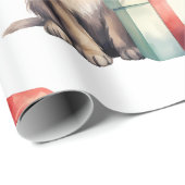 Kersthond met cadeaus inpakpapier (Rol Hoek)