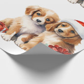 Kersthond met cadeaus inpakpapier (Hoek)