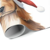 Kersthond met cadeaus inpakpapier (Rol Hoek)