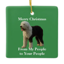 Kersthond met feestelijke boodschap