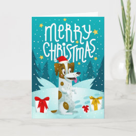 Kersthond met Kaart cadeaus