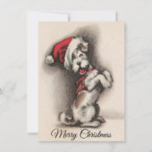 kersthond met kerstmis met kerstmis feestdagenkaart (Voorkant)