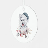 kersthond metalen ornament (Voorkant links)