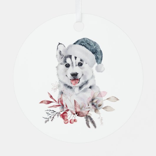 kersthond metalen ornament (Achterkant)