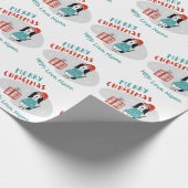 Kersthond op maat cadeaupapier (Hoek)