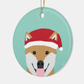 Kersthond Ornament - shiba inu kersthond (Links)