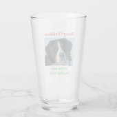 Kersthond Pap Best Ever Pet Foto Beer Pint Glas (Achterkant)