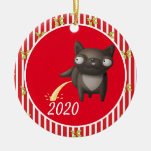 Kersthond Pleisters Covid Grappig 2020 Keramisch Ornament