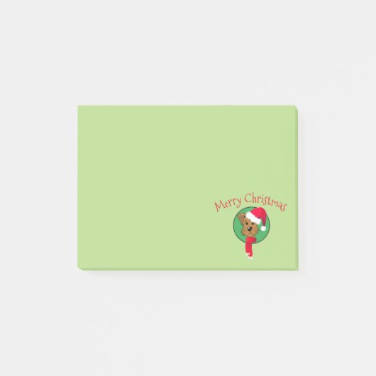 Kersthond Post-it® Notities 4 x 3 Notes (Voorkant)