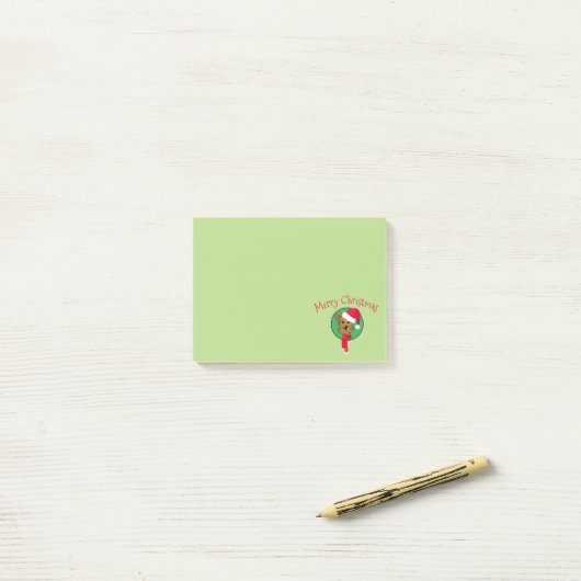 Kersthond Post-it® Notities 4 x 3 Notes (Op bureau)