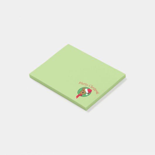 Kersthond Post-it® Notities 4 x 3 Notes (Schuin)