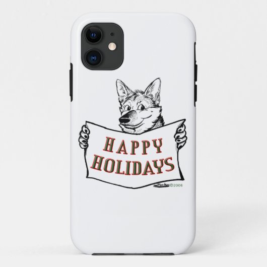 Kersthond: Prettige feestdagen Case-Mate iPhone Case (Achterkant)