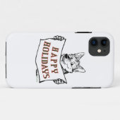 Kersthond: Prettige feestdagen Case-Mate iPhone Case (Achterkant (horizontaal))