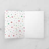 Kersthond Puns Santa Dogs Peace Love and Paws Kaart (Binnen)