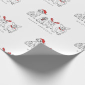 Kersthond Puns Santa Dogs Woofy Kerstmis Cadeaupapier (Hoek)