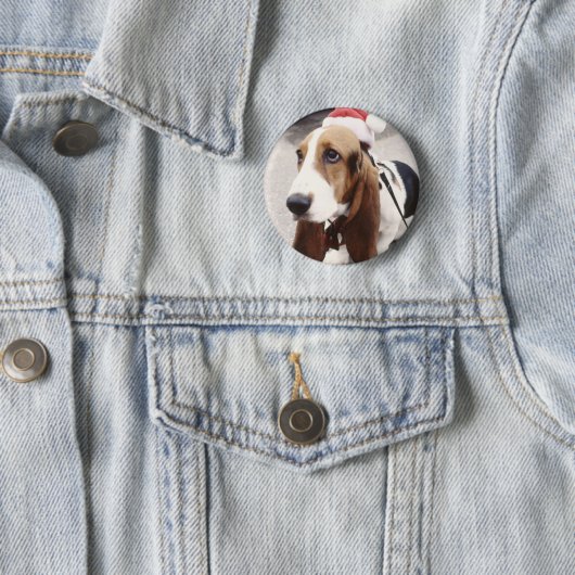 kersthond ronde button 5,7 cm (In situ)