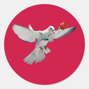 Kersthond Ronde Sticker