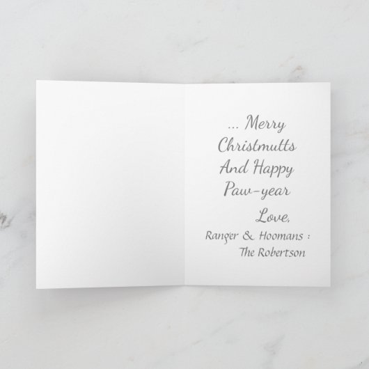  kersthond Rottweiler Feestdagen Kaart (Binnen)