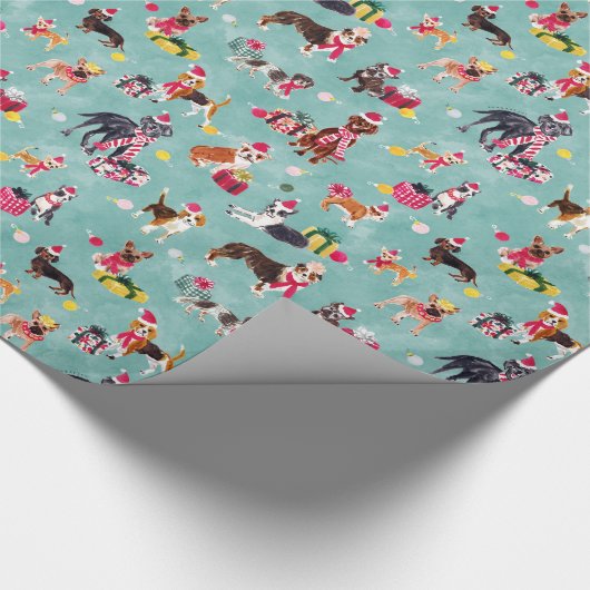 KERSTHOND SCHATTIGHEID CADEAUPAPIER (Hoek)