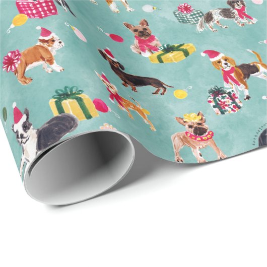 KERSTHOND SCHATTIGHEID CADEAUPAPIER (Rol Hoek)