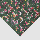 KERSTHOND SCHATTIGHEID SMARAGD TISSUEPAPIER (Detail)