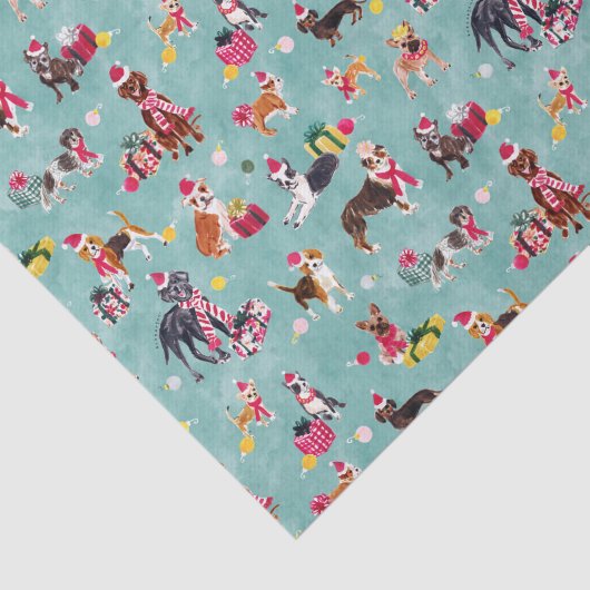 KERSTHOND SCHATTIGHEID TISSUEPAPIER (Detail)