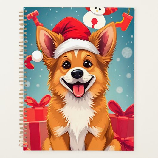 Kersthond Sinterklaashoed Planner Cadeau (Voorkant)