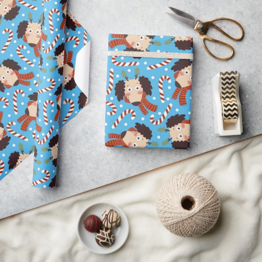 Kersthond snoeprepen cadeaupapier (Crafts)