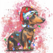 kersthond sticker (Voorkant)