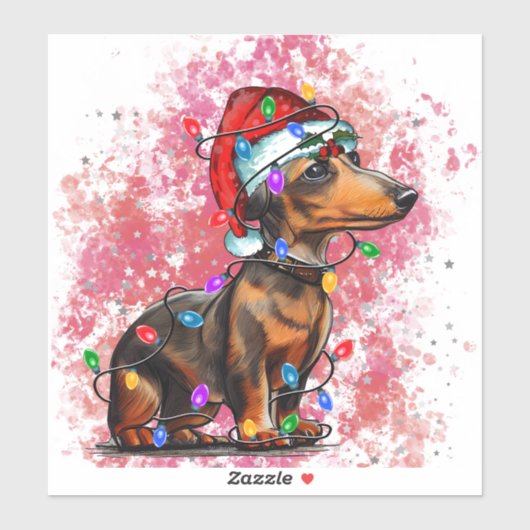 kersthond sticker (Vel)