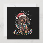 Kersthond Teckel Santa Xmas Wiener Kaart (Voorkant)