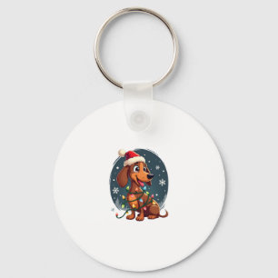 Kersthond Teckel Santa Xmas Wiener Vrouwen Me Sleutelhanger