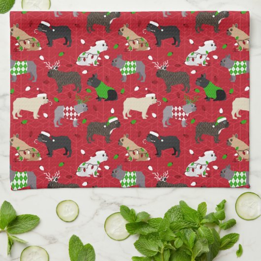 Kersthond Theedoek (Gevouwen)