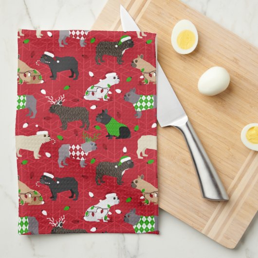 Kersthond Theedoek (Quarter Fold)