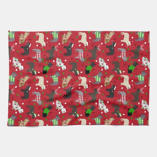 Kersthond Theedoek (Horizontaal)