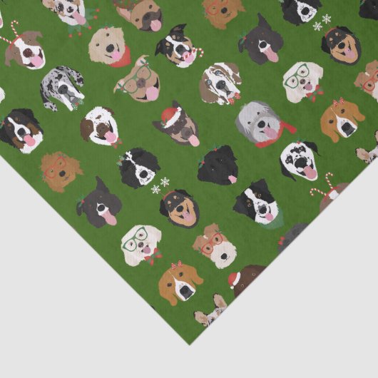 Kersthond Tissuepapier (Detail)