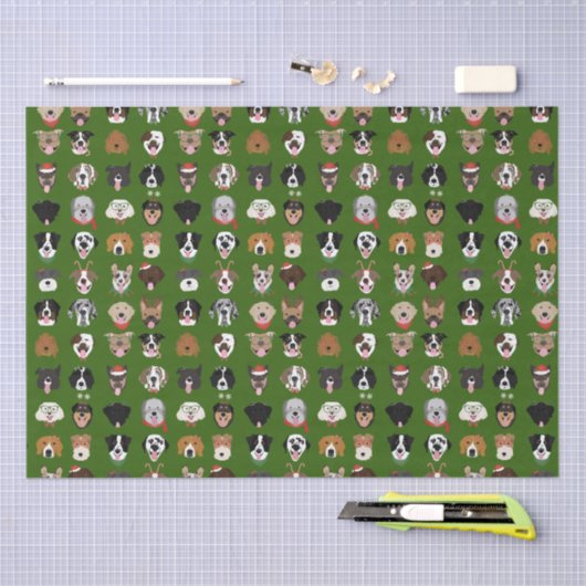 Kersthond Tissuepapier (Craft)