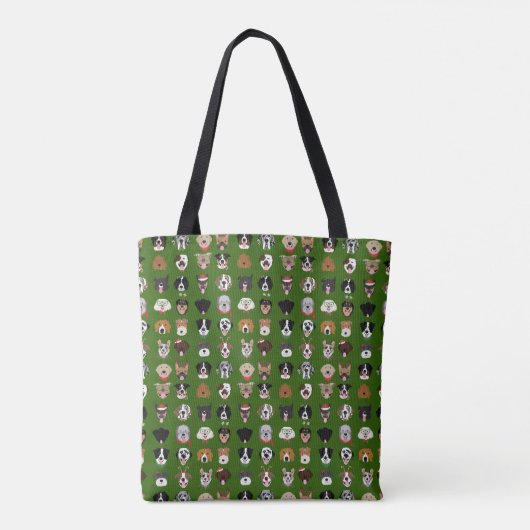 Kersthond Tote Bag (Achterkant)