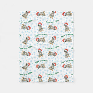 kersthond uit Australië Fleece Deken