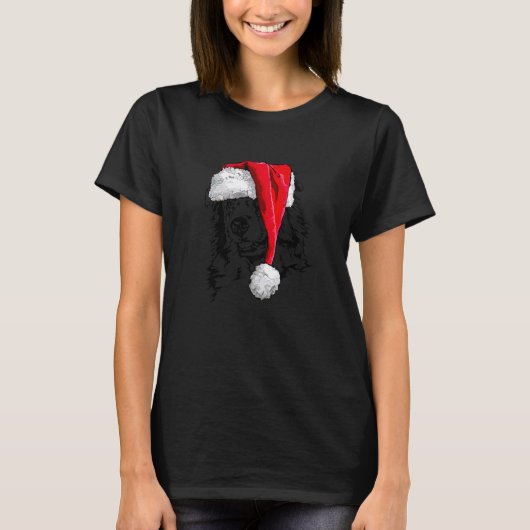 Kersthond uit Santa Australian Shepherd T-shirt (Voorkant)
