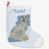 kersthond uit Staffordshire Grote Kerstsok (Voorkant)