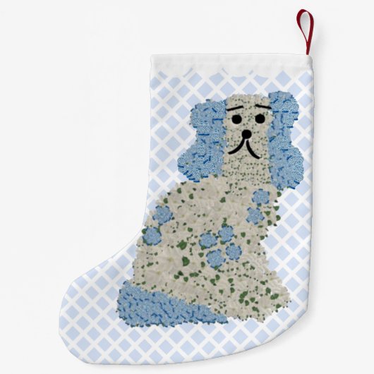 kersthond uit Staffordshire Kleine Kerstsok (Achterkant)